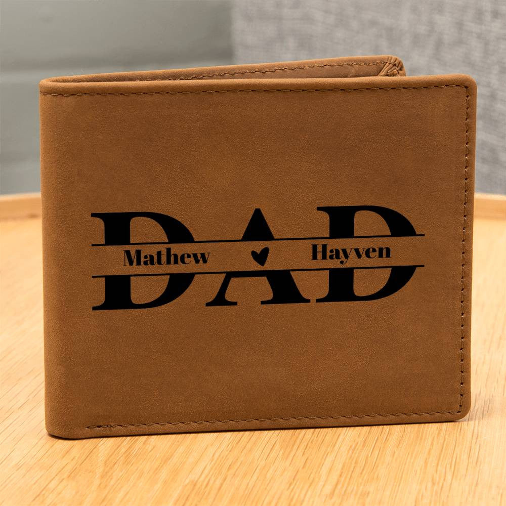 Dad Personalized Graphic Leather Wallet