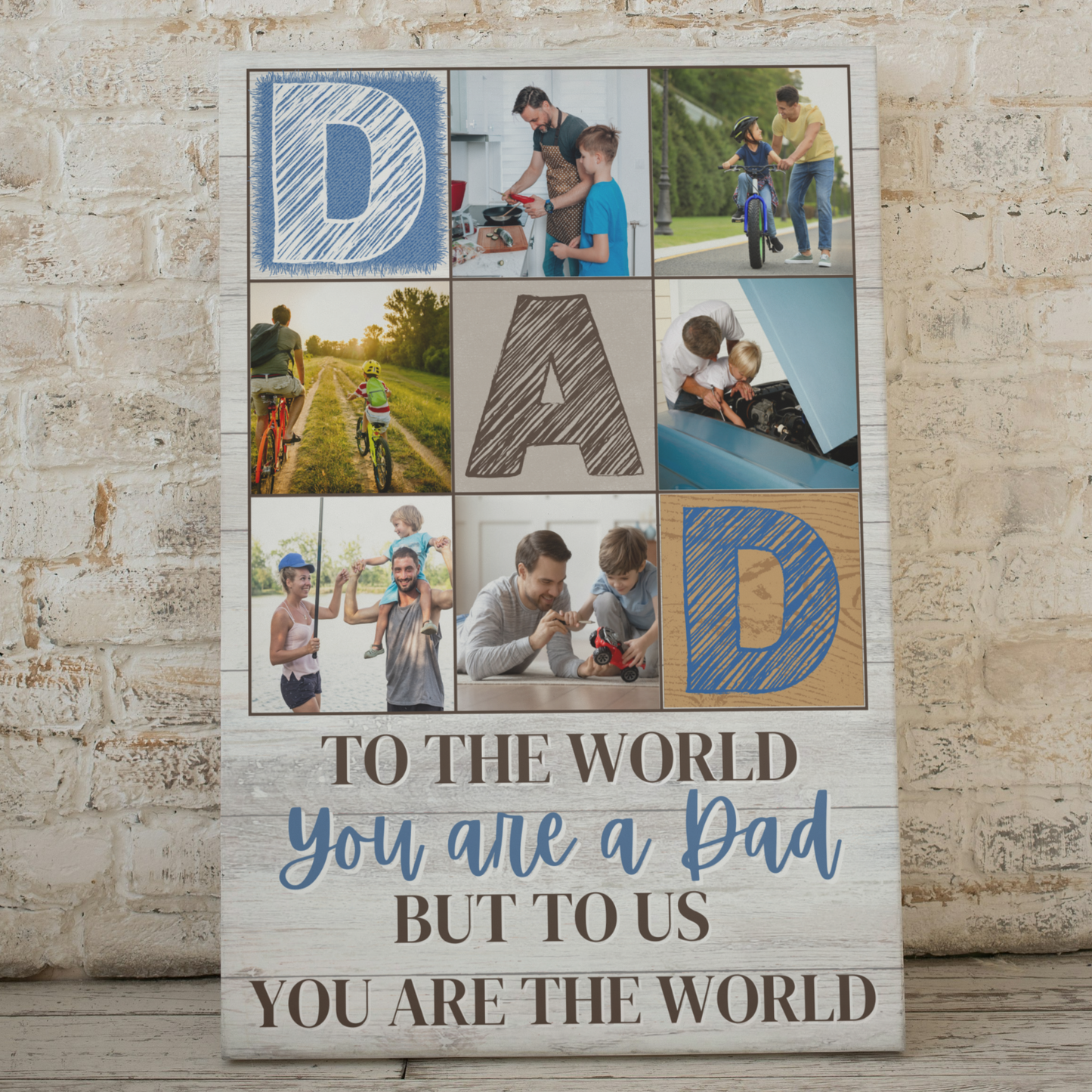 Dad Photo Collage Canvas