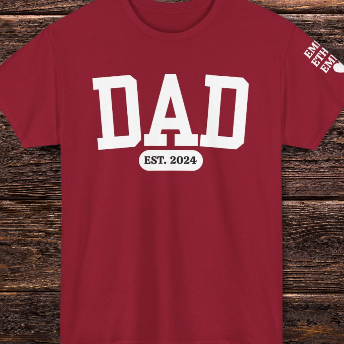 Personalized DAD Shirt Heavy Cotton Tee