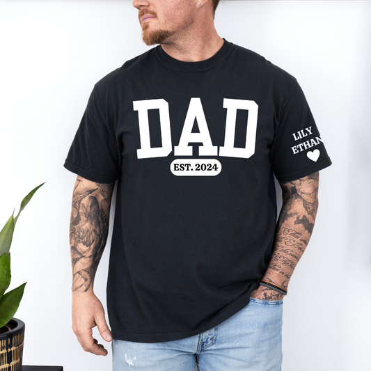 Personalized DAD Shirt Heavy Cotton Tee